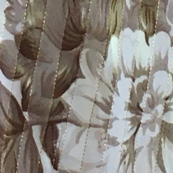 Vintage Silk Scarf Black White Gold Liz Claiborne - Picture 6 of 6